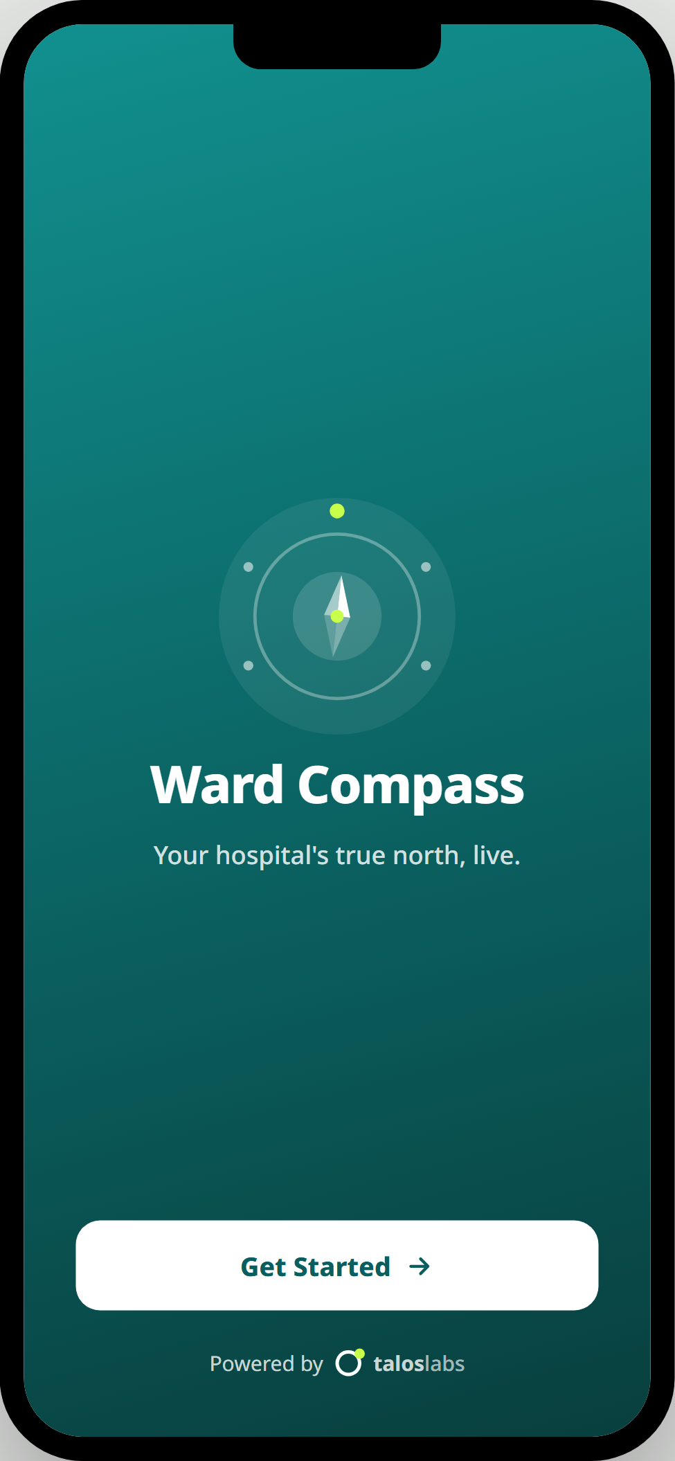 Ward Compass Get Started cover screen